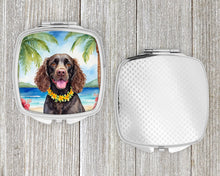 Load image into Gallery viewer, American Water Spaniel Luau Compact Mirror – Stylish Purse Mirror with Artistic Covers