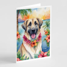 Load image into Gallery viewer, Anatolian Shepherd Luau Greeting Cards - Blank Note Cards – 8-Pack of Artist-Designed Cards with Envelopes
