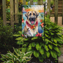 Load image into Gallery viewer, Anatolian Shepherd Luau Garden Flag – Tropical Dog Decor with Hibiscus &amp; Palm Leaves