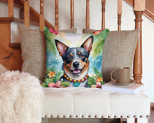 Load image into Gallery viewer, Australian Cattle Dog Luau Throw Pillow - 14x14 Decorative Pillow – Art for Your Home &amp; Patio