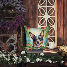 Load image into Gallery viewer, Australian Cattle Dog Luau Throw Pillow - 14x14 Decorative Pillow – Art for Your Home &amp; Patio