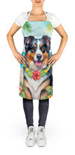 Load image into Gallery viewer, Australian Shepherd Luau Apron – Artist-Designed Kitchen, BBQ &amp; Craft Apron