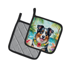 Load image into Gallery viewer, Australian Shepherd Luau Pot Holders - Set of 2 Decorative Kitchen Helpers | Made in the USA