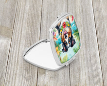 Load image into Gallery viewer, Australian Shepherd Luau Compact Mirror – Stylish Purse Mirror with Artistic Covers