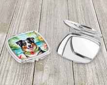 Load image into Gallery viewer, Australian Shepherd Luau Compact Mirror – Stylish Purse Mirror with Artistic Covers