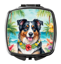 Load image into Gallery viewer, Australian Shepherd Luau Compact Mirror – Stylish Purse Mirror with Artistic Covers