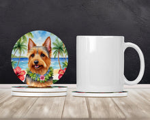 Load image into Gallery viewer, Australian Terrier Luau Large Sandstone Coasters Pack of 4