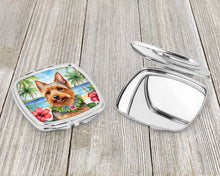 Load image into Gallery viewer, Australian Terrier Luau Compact Mirror – Stylish Purse Mirror with Artistic Covers