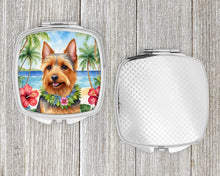Load image into Gallery viewer, Australian Terrier Luau Compact Mirror – Stylish Purse Mirror with Artistic Covers