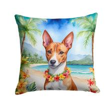 Load image into Gallery viewer, Basenji Luau Throw Pillow - 14x14 Decorative Pillow – Art for Your Home &amp; Patio