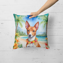 Load image into Gallery viewer, Basenji Luau Throw Pillow