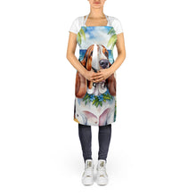 Load image into Gallery viewer, Basset Hound Luau Apron – Artist-Designed Kitchen, BBQ &amp; Craft Apron