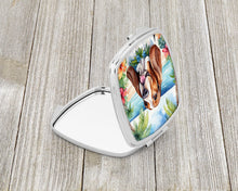 Load image into Gallery viewer, Basset Hound Luau Compact Mirror – Stylish Purse Mirror with Artistic Covers