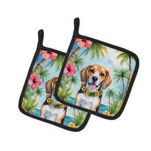 Load image into Gallery viewer, Beagle Luau Pot Holders - Set of 2 Decorative Kitchen Helpers | Made in the USA