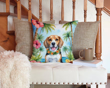 Load image into Gallery viewer, Beagle Luau Throw Pillow - 14x14 Decorative Pillow – Art for Your Home &amp; Patio
