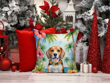 Load image into Gallery viewer, Beagle Luau Throw Pillow - 14x14 Decorative Pillow – Art for Your Home &amp; Patio