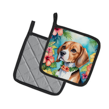 Load image into Gallery viewer, Beagle Luau Pot Holders - Set of 2 Decorative Kitchen Helpers | Made in the USA