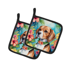 Load image into Gallery viewer, Beagle Luau Pot Holders - Set of 2 Decorative Kitchen Helpers | Made in the USA