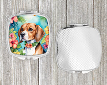 Load image into Gallery viewer, Beagle Luau Compact Mirror – Stylish Purse Mirror with Artistic Covers