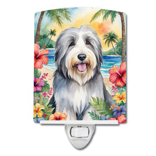 Load image into Gallery viewer, Bearded Collie Luau Ceramic Night Light