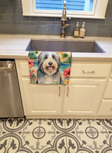 Load image into Gallery viewer, Bearded Collie Luau Kitchen Towel