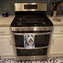 Load image into Gallery viewer, Bearded Collie Luau Kitchen Towel