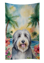 Load image into Gallery viewer, Bearded Collie Luau Kitchen Towel