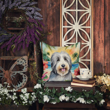 Load image into Gallery viewer, Bearded Collie Luau Throw Pillow