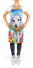Load image into Gallery viewer, Bedlington Terrier Luau Apron – Artist-Designed Kitchen, BBQ &amp; Craft Apron