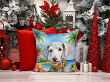 Load image into Gallery viewer, Bedlington Terrier Luau Throw Pillow - 14x14 Decorative Pillow – Art for Your Home &amp; Patio