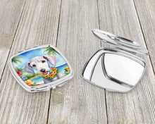 Load image into Gallery viewer, Bedlington Terrier Luau Compact Mirror – Stylish Purse Mirror with Artistic Covers
