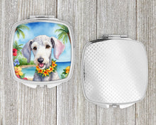 Load image into Gallery viewer, Bedlington Terrier Luau Compact Mirror – Stylish Purse Mirror with Artistic Covers