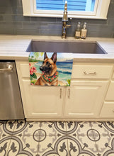 Load image into Gallery viewer, Belgian Malinois Luau Kitchen Towel