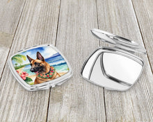 Load image into Gallery viewer, Belgian Malinois Luau Compact Mirror – Stylish Purse Mirror with Artistic Covers