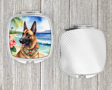 Load image into Gallery viewer, Belgian Malinois Luau Compact Mirror – Stylish Purse Mirror with Artistic Covers