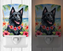 Load image into Gallery viewer, Belgian Sheepdog Luau Ceramic Night Light