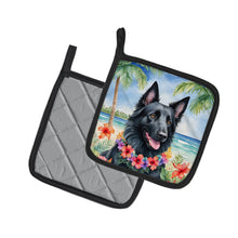 Load image into Gallery viewer, Belgian Sheepdog Luau Pot Holders - Set of 2 Decorative Kitchen Helpers | Made in the USA