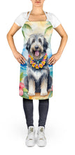 Load image into Gallery viewer, Bergamasco Sheepdog Luau Apron – Artist-Designed Kitchen, BBQ &amp; Craft Apron