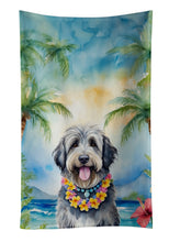 Load image into Gallery viewer, Bergamasco Sheepdog Luau Kitchen Towel