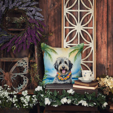 Load image into Gallery viewer, Bergamasco Sheepdog Luau Throw Pillow - 14x14 Decorative Pillow – Art for Your Home &amp; Patio