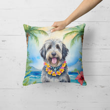Load image into Gallery viewer, Bergamasco Sheepdog Luau Throw Pillow