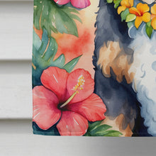 Load image into Gallery viewer, Bernedoodle Luau House Flag