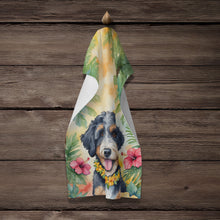 Load image into Gallery viewer, Bernedoodle Luau Kitchen Towel