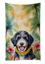 Load image into Gallery viewer, Bernedoodle Luau Kitchen Towel