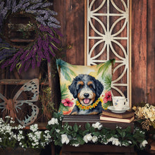 Load image into Gallery viewer, Bernedoodle Luau Throw Pillow