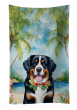 Load image into Gallery viewer, Bernese Mountain Dog Luau Kitchen Towel