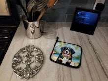 Load image into Gallery viewer, Bernese Mountain Dog Luau Pot Holders - Set of 2 Decorative Kitchen Helpers | Made in the USA