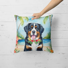 Load image into Gallery viewer, Bernese Mountain Dog Luau Throw Pillow