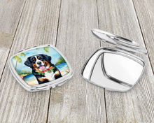 Load image into Gallery viewer, Bernese Mountain Dog Luau Compact Mirror – Stylish Purse Mirror with Artistic Covers