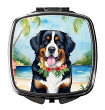 Load image into Gallery viewer, Bernese Mountain Dog Luau Compact Mirror – Stylish Purse Mirror with Artistic Covers